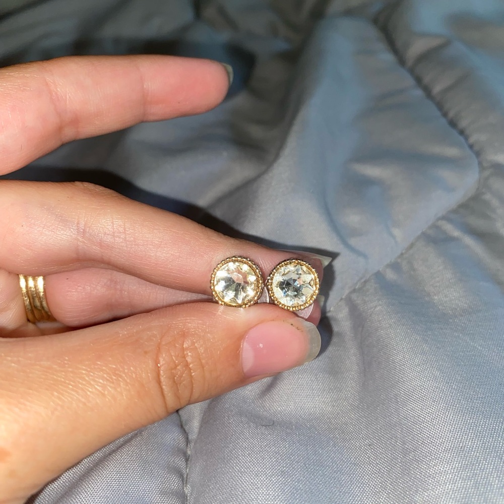 Gold CZ Earrings